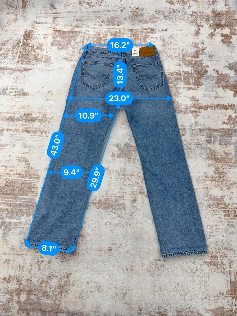 Levi's  Selvedge Denim Jeans Mens  Regular Fit Straight Leg size ( 36/30) (33/32